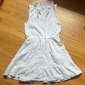 Joie White lined Gauze Dress XS